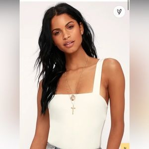 Lulus white body suit tank